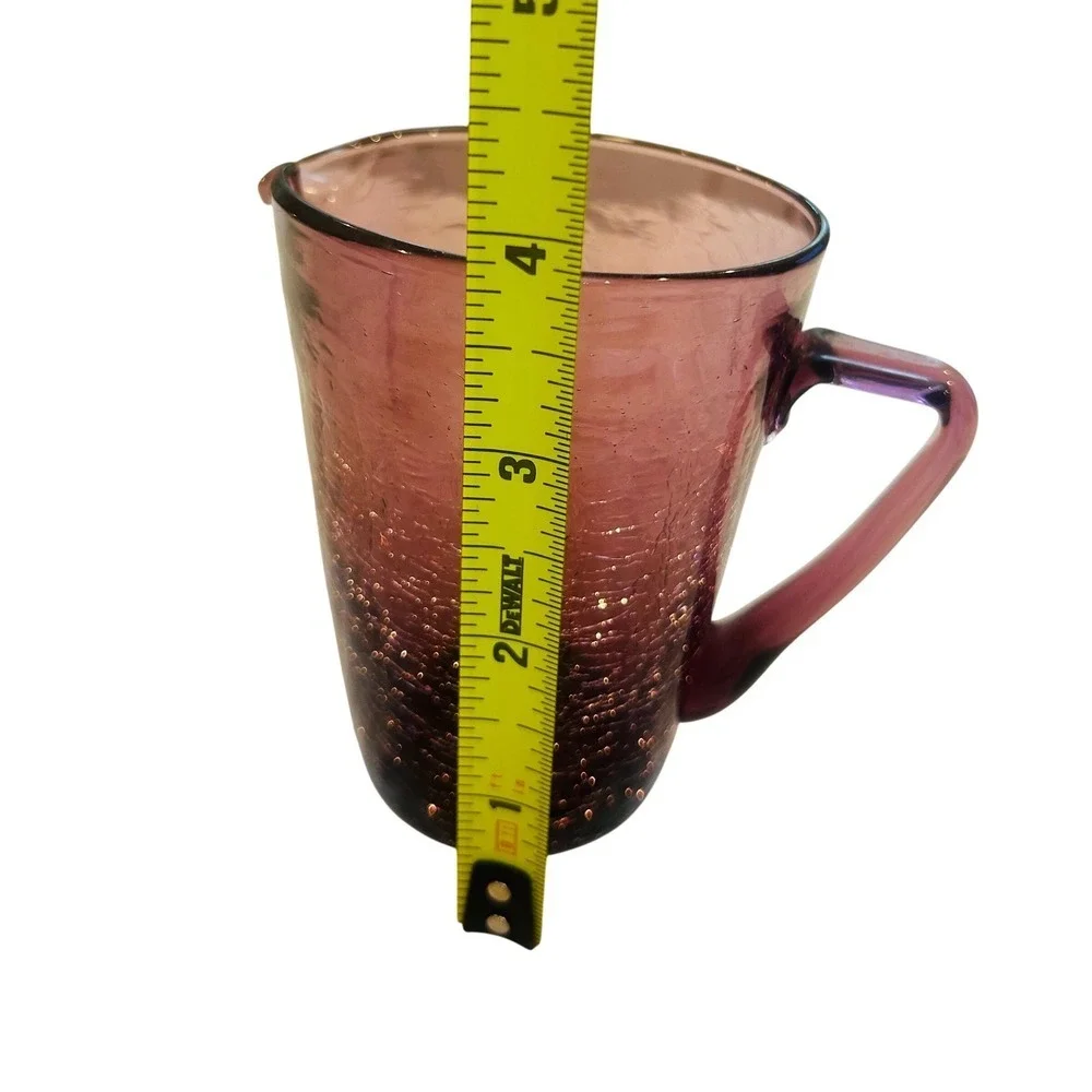 Purple‎ Crackle Glass Pitcher Beverage Server Drink Dispenser Kitchen Decor